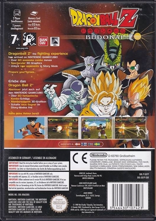Dragonball Z Budokai - GameCube (B Grade) (Genbrug)